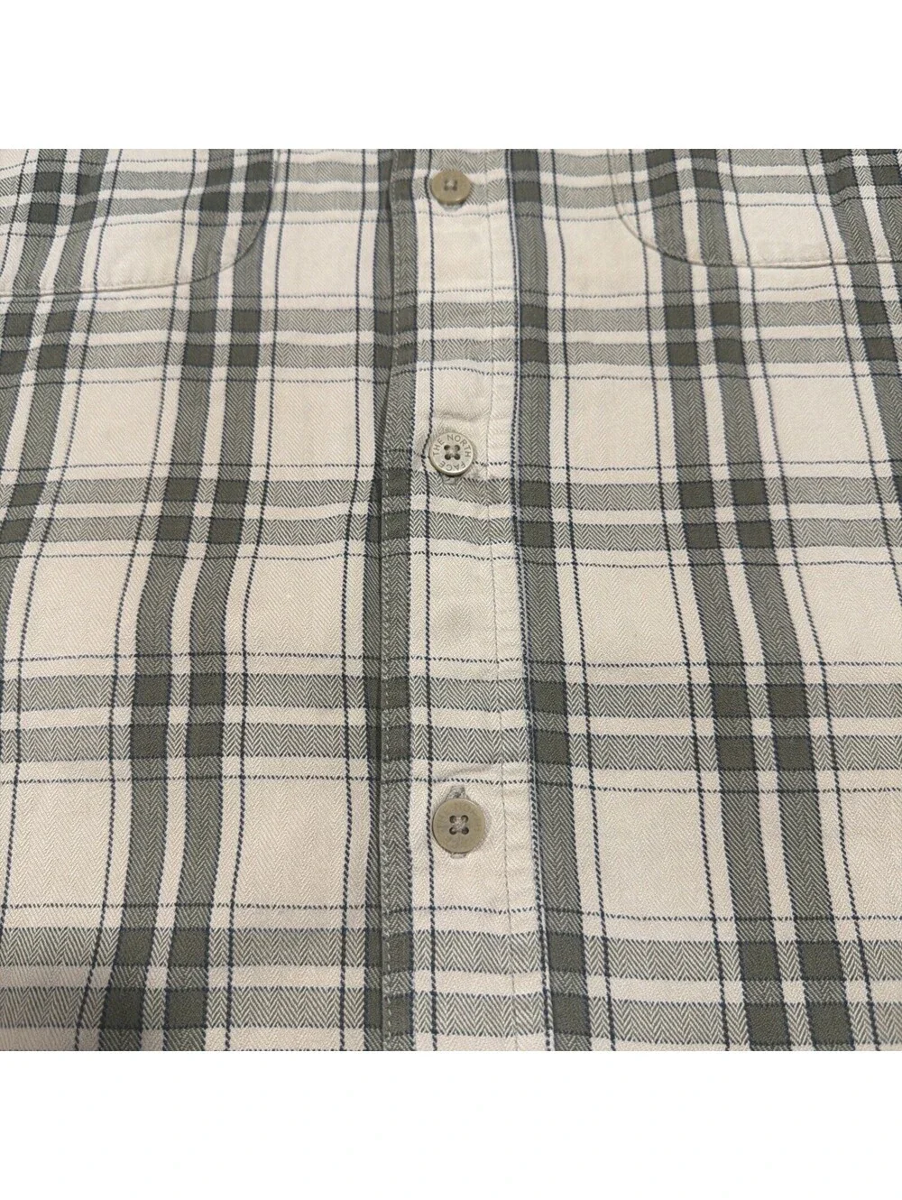 VTG Y2KThe North Face Plaid Flannel Button Shirt L.S. Hiking Brown/ Green Mens L